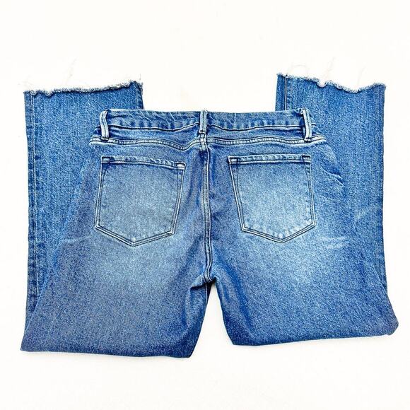 Frame Le Crop Mini Boot Huntdale LCMBRA118 Dak Wash Raw Hem Denim Jeans Size 29 - Picture 5 of 8